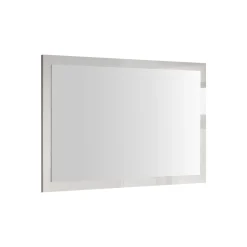 Specchio Bianco Lucido Forma Rettangolare Tipologia da Appendere 110x68h cm, Materiale Struttura in Vetro - Creazzo