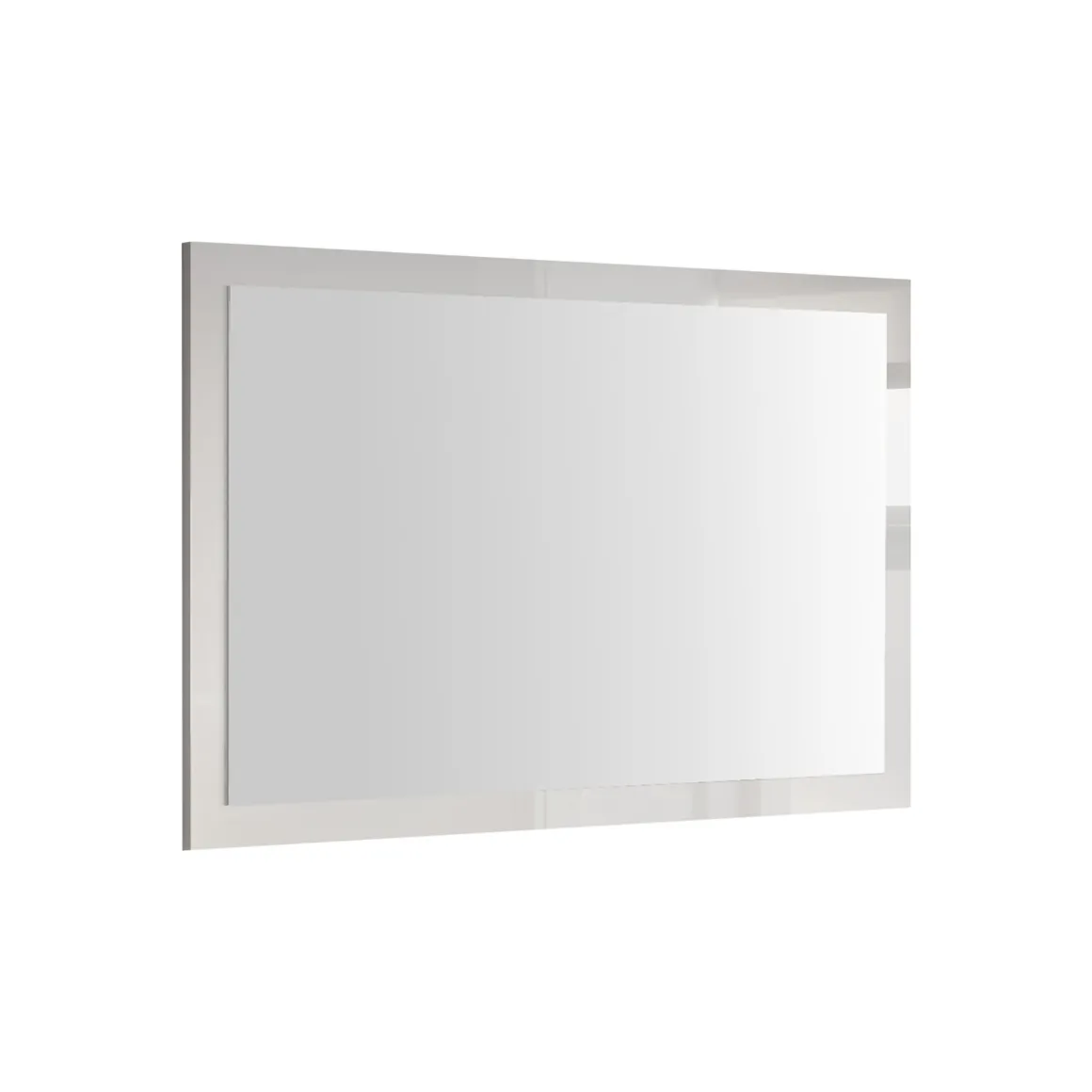 Specchio Bianco Lucido Forma Rettangolare Tipologia da Appendere 110x68h cm, Materiale Struttura in Vetro - Creazzo