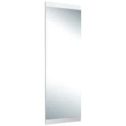 Specchi > Dmora Specchio Bianco Trasparente Forma Rettangolare Tipologia a Parete 40x120h cm, Colore Struttura Trasparente - Siliqua Trasparente, Bianco