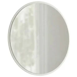 Specchio Bianco Trasparente Forma Rotondo Tipologia a Parete 60x60h cm, Colore Struttura Trasparente - Rosciano