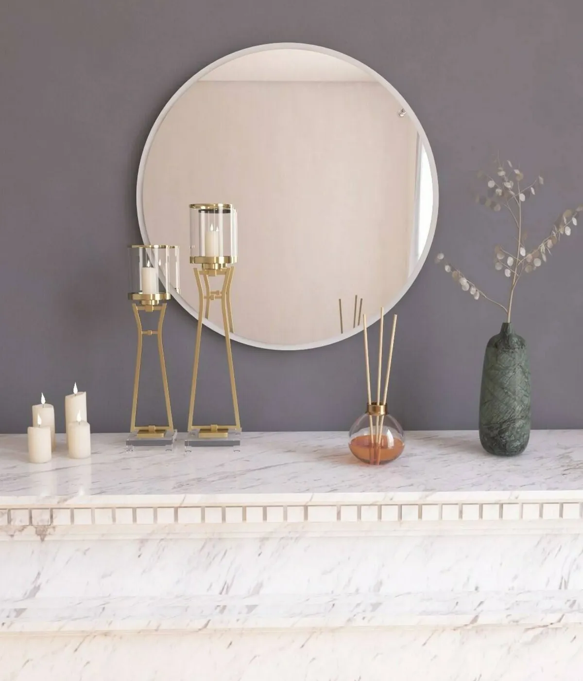 Specchi > Dmora Specchio 60x60h cm - Adelasia Bianco