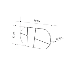 Specchio bianco 80x40h cm - Stezzano