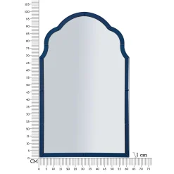 Specchio blu Trasparente Cornice Sagomata Forma Rettangolare 62x100h cm, Tipologia a Parete - Gameba