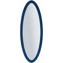 Specchi > Dmora Specchio blu Trasparente Forma Ovale Tipologia a Parete 55x150h cm, Colore Struttura Trasparente - Trakai Trasparente, Blu