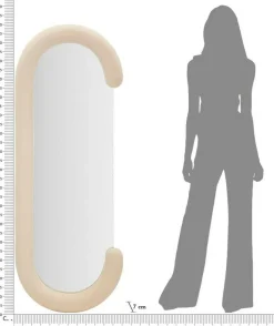 Specchi > Dmora Specchio C crema 60x160h cm - Shot Bianco Crema