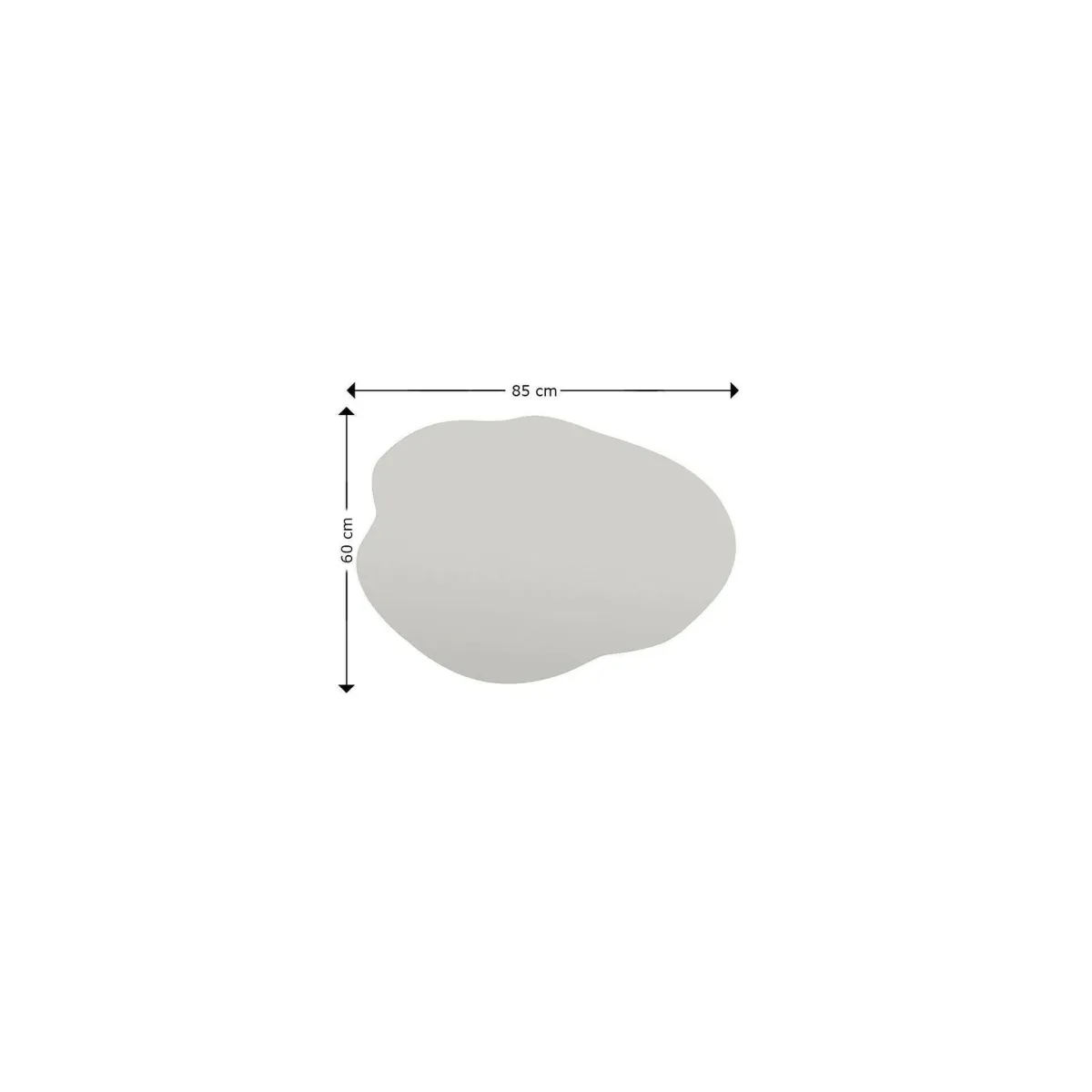Specchi > Dmora Specchio chic 60x85h cm - Freya Nero