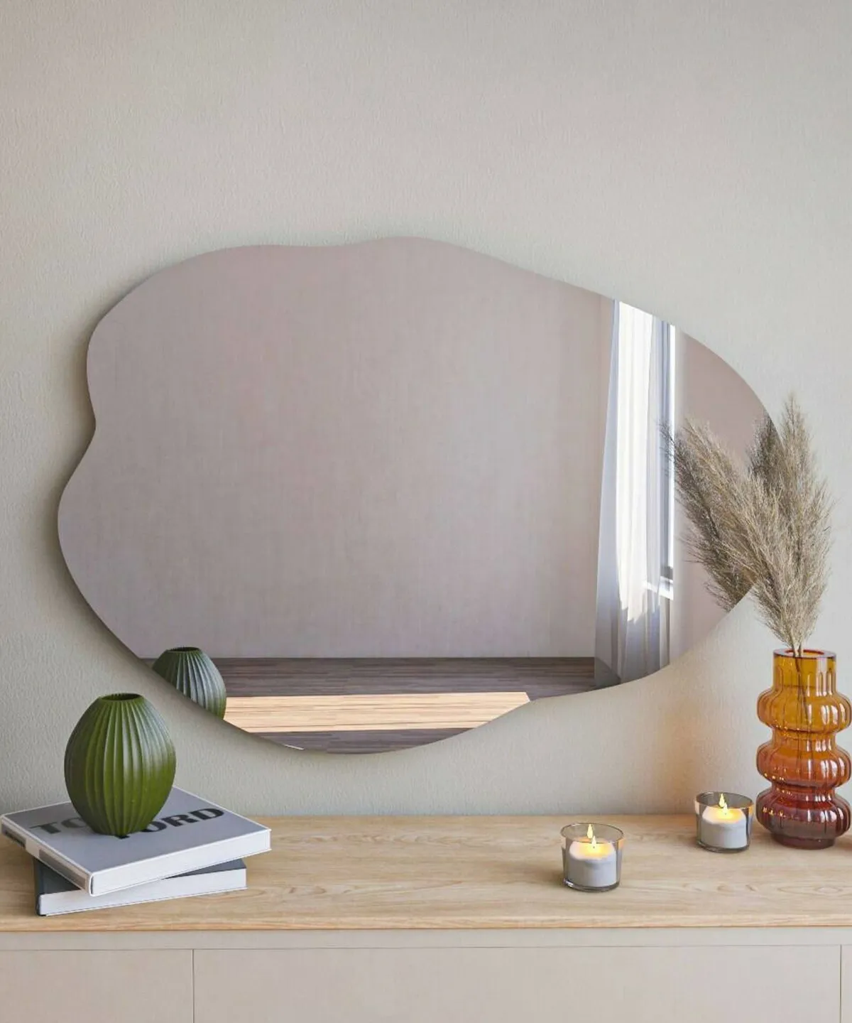 Specchi > Dmora Specchio chic 60x85h cm - Freya Nero