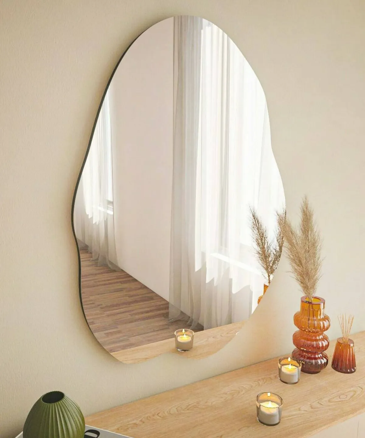 Specchi > Dmora Specchio chic 60x85h cm - Freya Nero