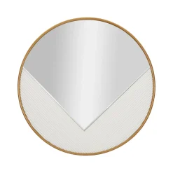 Specchio circolare bianco e oro 80x80h cm - Santelia