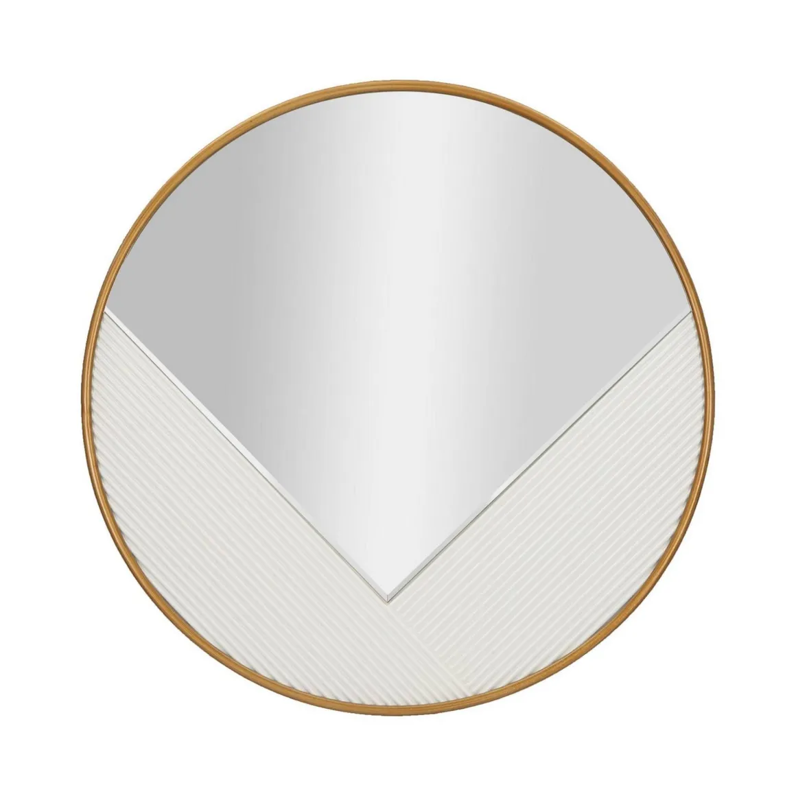 Specchio circolare bianco e oro 80x80h cm - Santelia