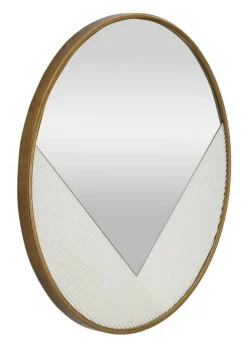 Specchio circolare bianco e oro 80x80h cm - Santelia