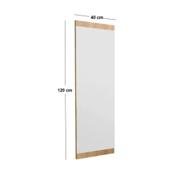Specchi > Dmora Specchio da parete rovere 40x120h cm - Fiammetta Marrone Rovere