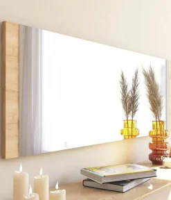 Specchi > Dmora Specchio da parete rovere 40x120h cm - Fiammetta Marrone Rovere