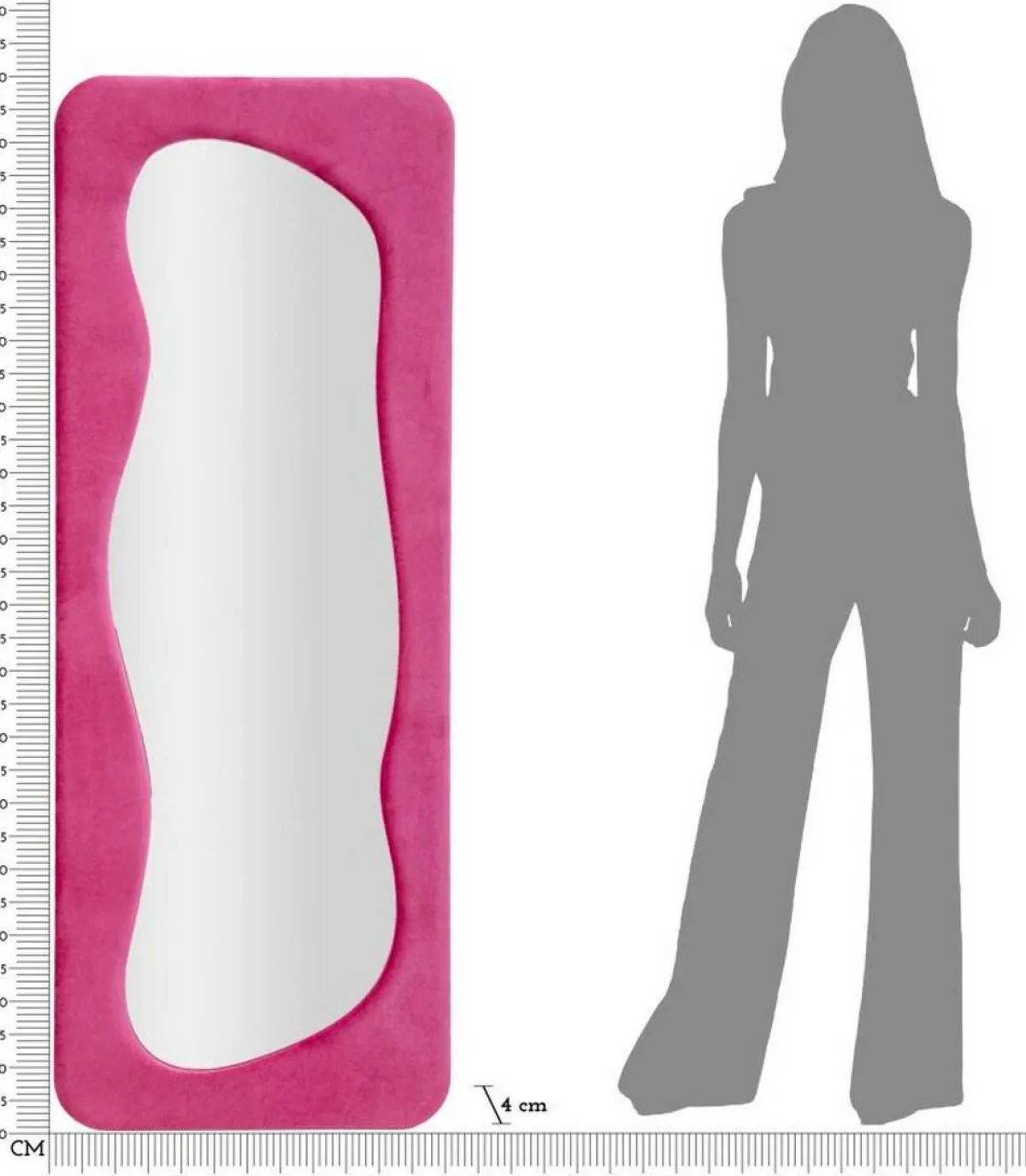 Specchi > Dmora Specchio fucsia 40x160h cm - Casciago Rosa Fucsia