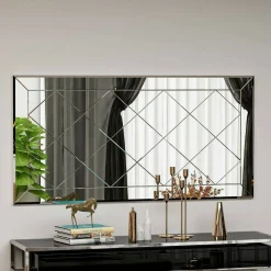 Specchio geometrico bianco 60x120h cm - Nimfa