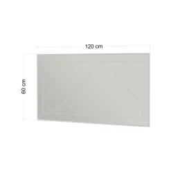 Specchio geometrico bianco 60x120h cm - Nimfa