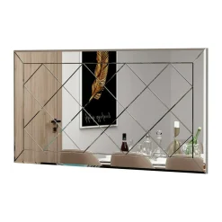 Specchio geometrico bianco 60x120h cm - Nimfa