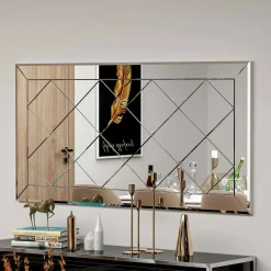 Specchio geometrico bianco 60x120h cm - Nimfa