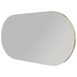 Specchio Grigio Scuro Trasparente Forma Ovale Tipologia a Parete 45x85h cm, Colore Struttura Trasparente - Teco