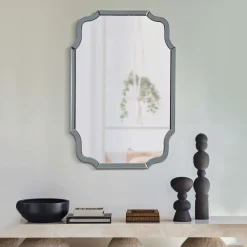 Specchio Grigio Trasparente Cornice Sagomata Forma Rettangolare 60x90h cm, Tipologia a Parete - Jajce