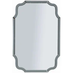 Specchio Grigio Trasparente Cornice Sagomata Forma Rettangolare 60x90h cm, Tipologia a Parete - Jajce