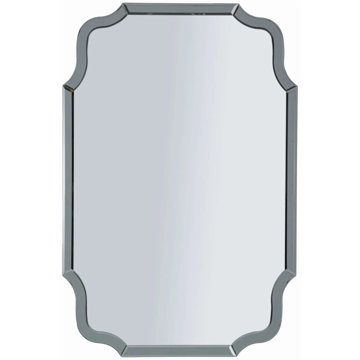 Specchio Grigio Trasparente Cornice Sagomata Forma Rettangolare 60x90h cm, Tipologia a Parete - Jajce
