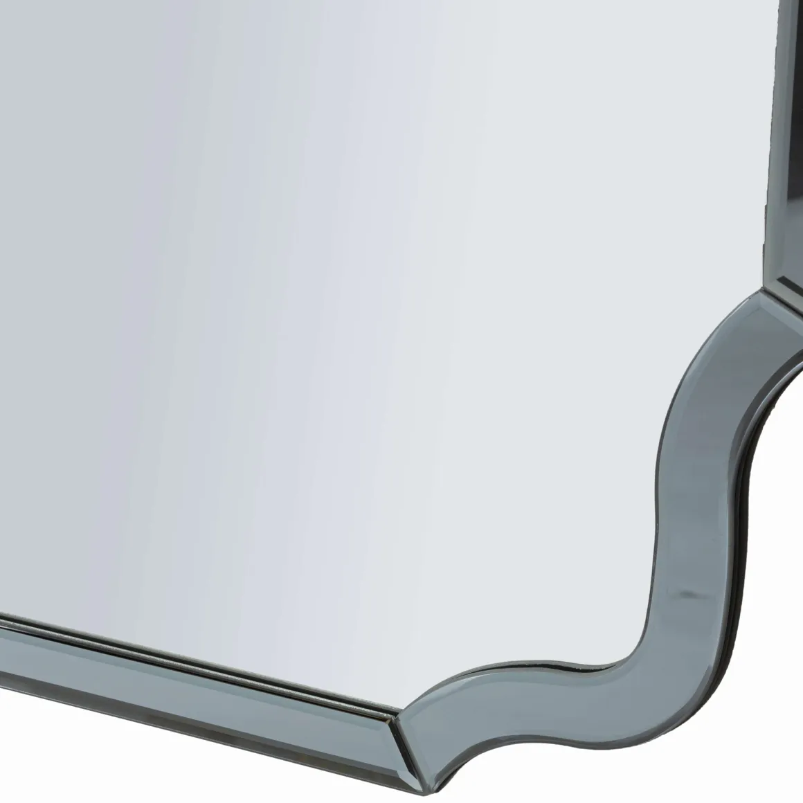 Specchio Grigio Trasparente Cornice Sagomata Forma Rettangolare 60x90h cm, Tipologia a Parete - Jajce