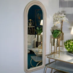 Specchi > Dmora Specchio ingresso crema 60x160h cm - Segal Bianco Crema