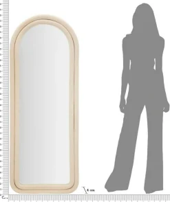 Specchi > Dmora Specchio ingresso crema 60x160h cm - Segal Bianco Crema