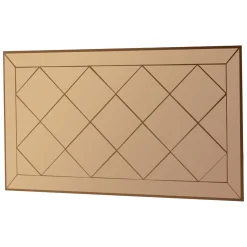 Specchi > Dmora Specchio Marrone Bronzo Trasparente Dettagli Geometrici Forma Rettangolare 60x120h cm, Colore Struttura Trasparente - Tigliole Trasparente, Marrone Bronzo
