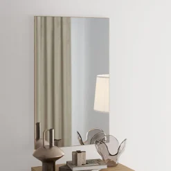 Specchi > Dmora Specchio kit Fissaggio a Muro Incluso Forma Rettangolare 51x83h cm - Martis Marrone
