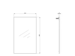 Specchi > Dmora Specchio kit Fissaggio a Muro Incluso Forma Rettangolare 51x83h cm - Martis Marrone
