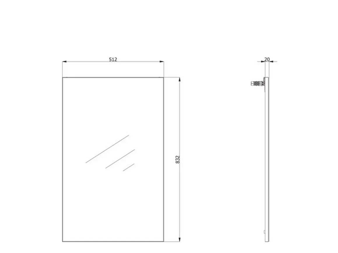 Specchi > Dmora Specchio kit Fissaggio a Muro Incluso Forma Rettangolare 51x83h cm - Martis Marrone