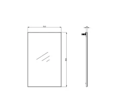 Specchi > Dmora Specchio kit Fissaggio a Muro Incluso Forma Rettangolare 57x80h - Casasco Marrone