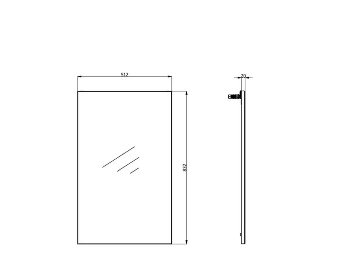 Specchi > Dmora Specchio kit Fissaggio a Muro Incluso Forma Rettangolare 57x80h - Casasco Marrone