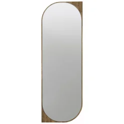 Specchio Marrone Noce Trasparente Forma Rettangolare Tipologia a Parete 52x152h cm, Colore Struttura Trasparente - Burgio