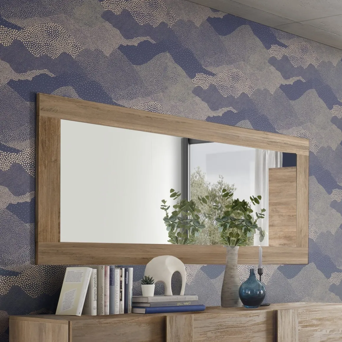 Specchio Marrone Rovere Forma Rettangolare Tipologia da Appendere 170x75h cm, Materiale Struttura in Vetro - Levanto