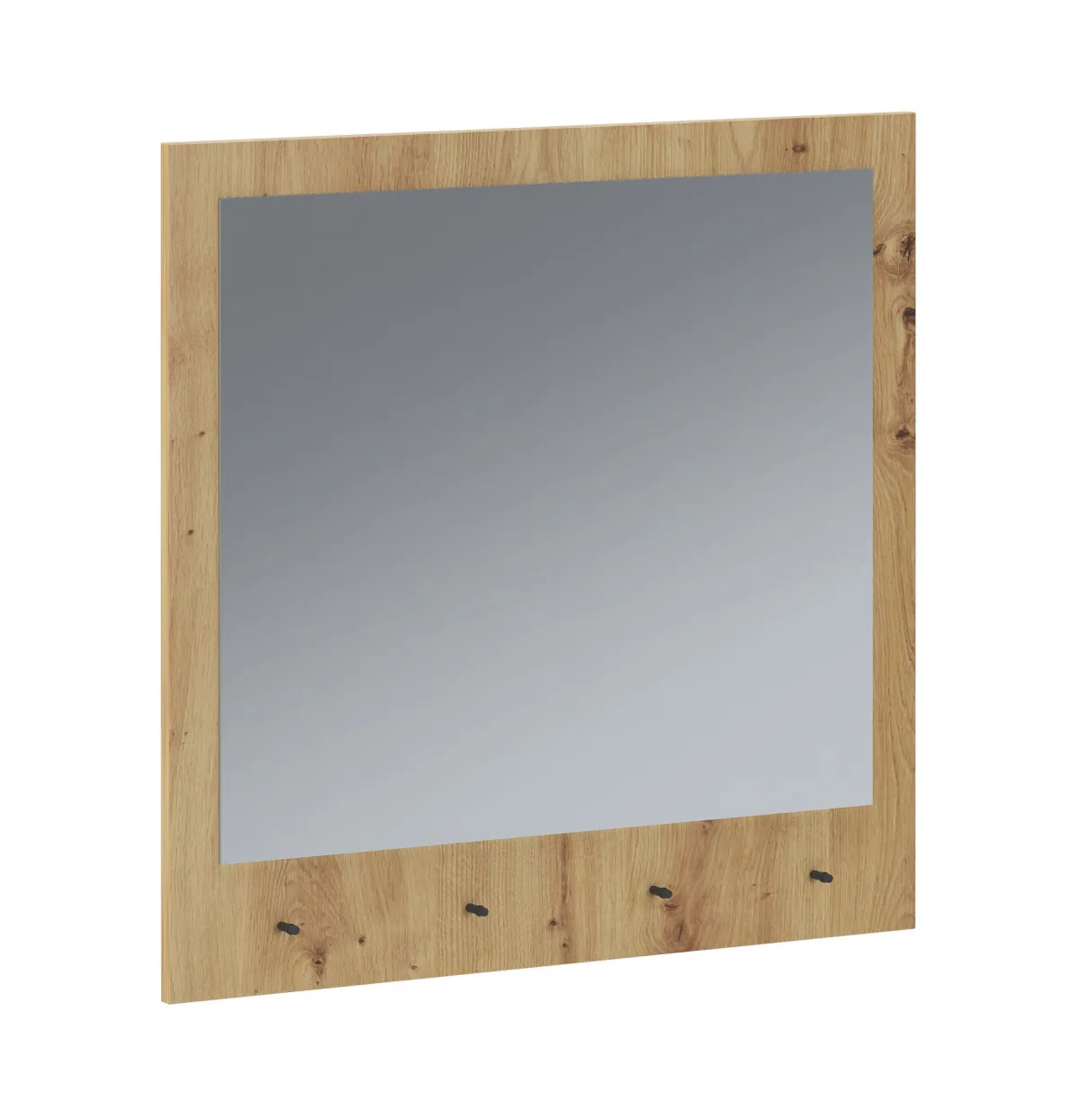 Specchi > Dmora Specchio Forma Rettangolare Tipologia da Appendere 78x76h cm, Materiale Struttura in Vetro - Cherasco Marrone Rovere Nodi