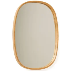 Specchi > Dmora Specchio Marrone Rovere Trasparente Forma Ovale Tipologia a Parete 38x55h cm, Colore Struttura Trasparente - Piansano Trasparente, Marrone Rovere