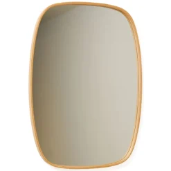 Specchio Marrone Rovere Trasparente Forma Ovale Tipologia a Parete 62x88h cm, Colore Struttura Trasparente - Serrenti