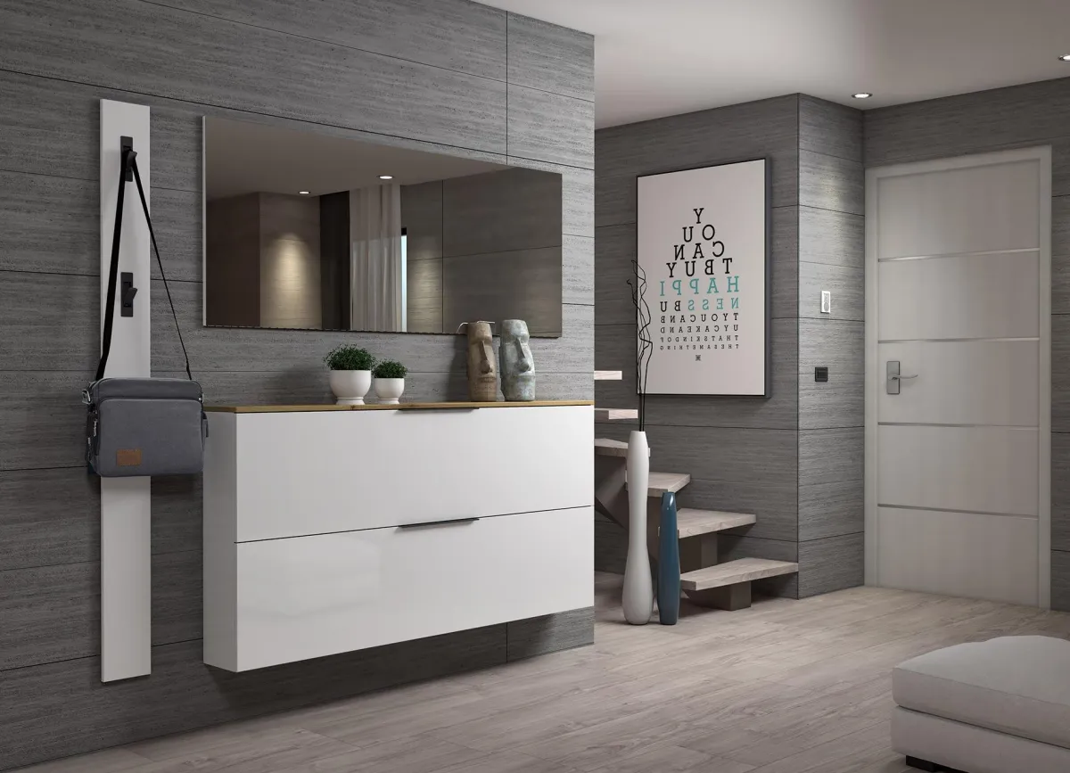 Specchi > Dmora Specchio moderno 160x65h cm - Ayana Bianco Lucido