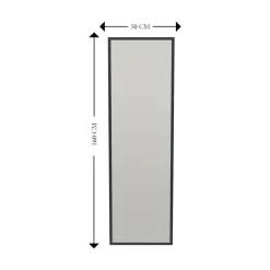 Specchio nero con cavalletto rettangolare 50x160h cm - Dragone