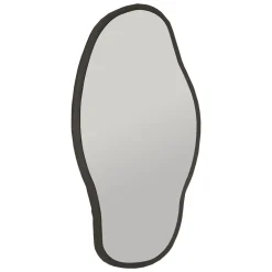Specchi > Dmora Specchio Nero Trasparente Forma Ovale Tipologia a Parete 45x85h cm, Colore Struttura Trasparente - Canepina Trasparente, Nero