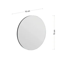 Specchio nero 70x70h cm - Bairo