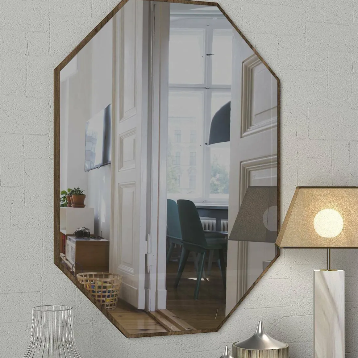 Specchio noce 45x70h cm - Giudice