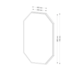 Specchio noce 45x70h cm - Giudice