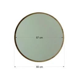 Specchi > Dmora Specchio noce 60x60h cm - Spongano Marrone Noce