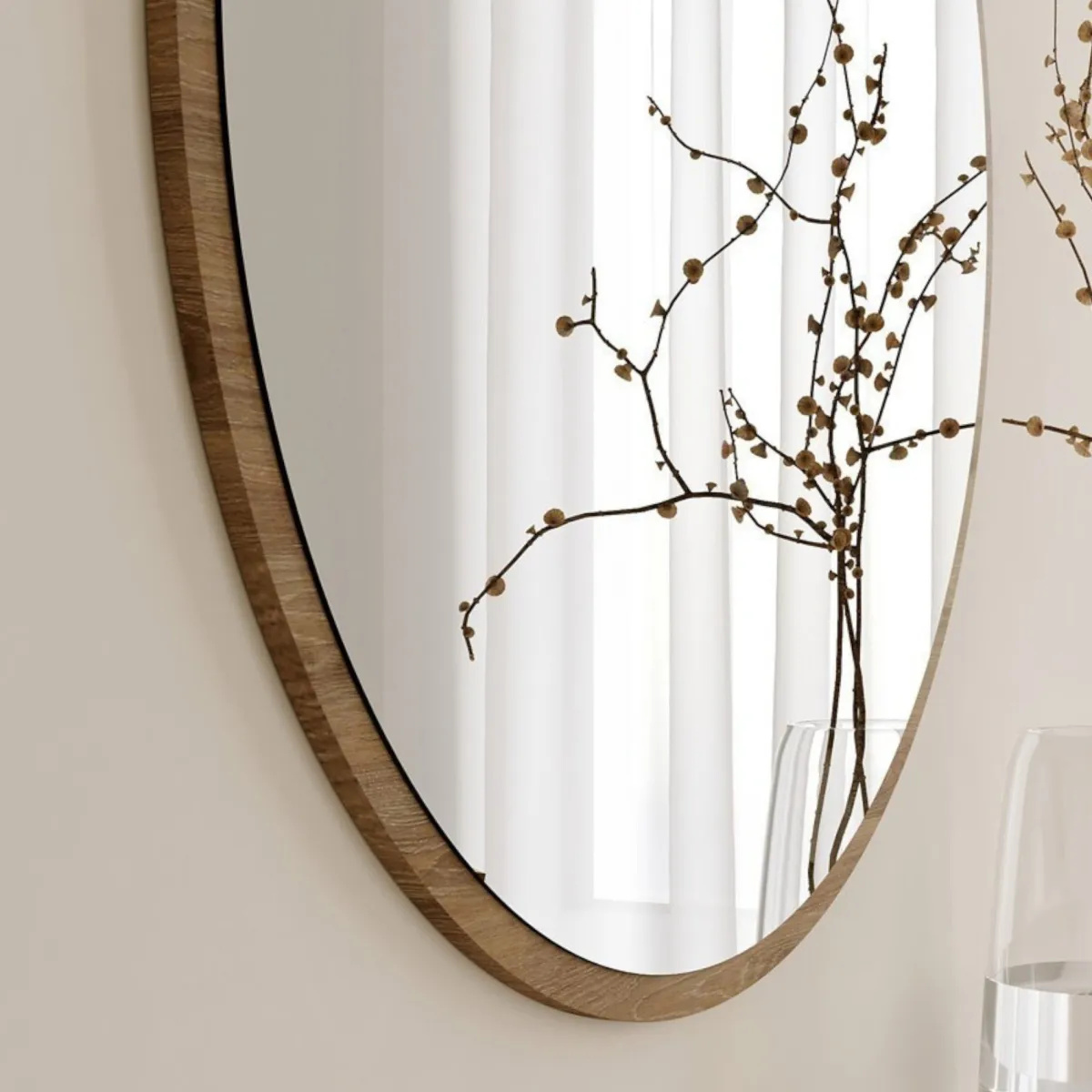 Specchi > Dmora Specchio noce 60x60h cm - Spongano Marrone Noce