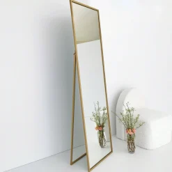 Specchio oro con cavalletto nero 50x170h cm - Ronzone