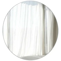 Specchio oro Trasparente Forma Rotondo Tipologia a Parete 90x90h cm, Colore Struttura Trasparente - Gonnesa